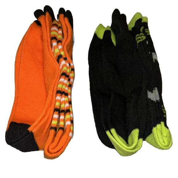 Hallmark Halloween Crew Socks 4 Pair Women 4-10 Black Orange w Mummy Jack O' NEW - Picture 7 of 8